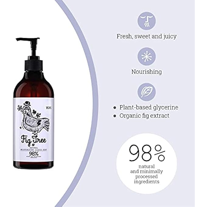 YOPE FIG TREE NATURAL MOISTURISING LIQUID HAND WASH, 500 ML - Image 2